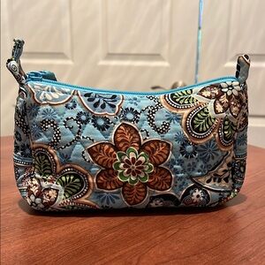 Vera Bradley Blue Floral Cosmetic Bag